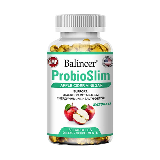 Apple Cider Vinegar Capsules - Detoxification, Weight Management, Supports Cardiovascular and Digestive Health