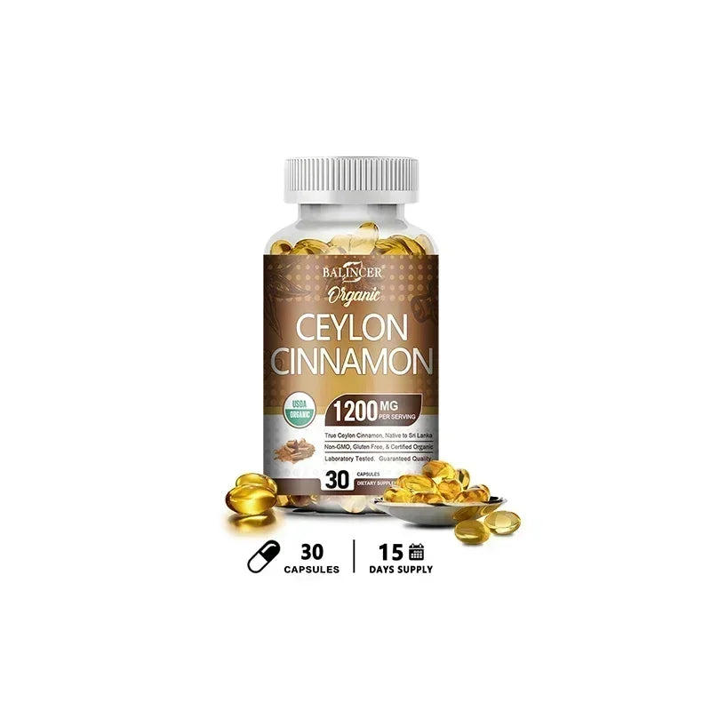 Organic Ceylon Cinnamon 1200mg Capsules Supports Healthy Blood Sugar Levels Digestion Antioxidant Ceylon Cinnamon Vegan