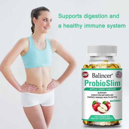 Apple Cider Vinegar Capsules - Detoxification, Weight Management, Supports Cardiovascular and Digestive Health