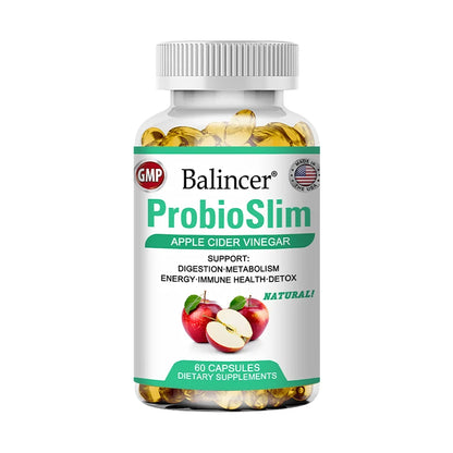 Apple Cider Vinegar Capsules - Detoxification, Weight Management, Supports Cardiovascular and Digestive Health