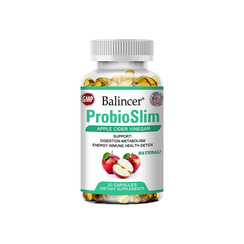 Apple Cider Vinegar Capsules - Detoxification, Weight Management, Supports Cardiovascular and Digestive Health