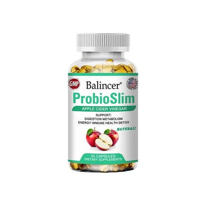 Apple Cider Vinegar Capsules - Detoxification, Weight Management, Supports Cardiovascular and Digestive Health