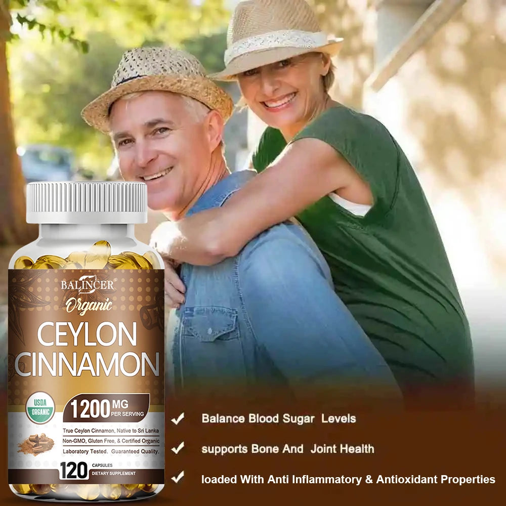 Organic Ceylon Cinnamon 1200mg Capsules Supports Healthy Blood Sugar Levels Digestion Antioxidant Ceylon Cinnamon Vegan