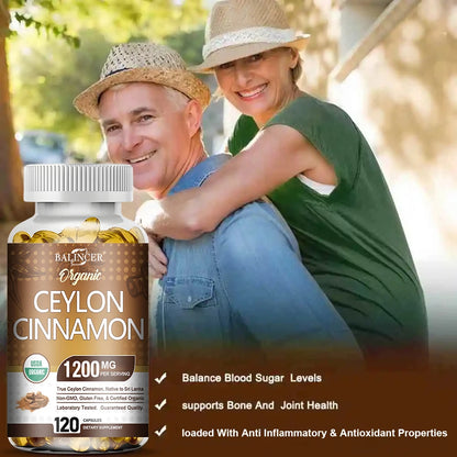 Organic Ceylon Cinnamon 1200mg Capsules Supports Healthy Blood Sugar Levels Digestion Antioxidant Ceylon Cinnamon Vegan