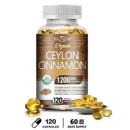 Organic Ceylon Cinnamon 1200mg Capsules Supports Healthy Blood Sugar Levels Digestion Antioxidant Ceylon Cinnamon Vegan